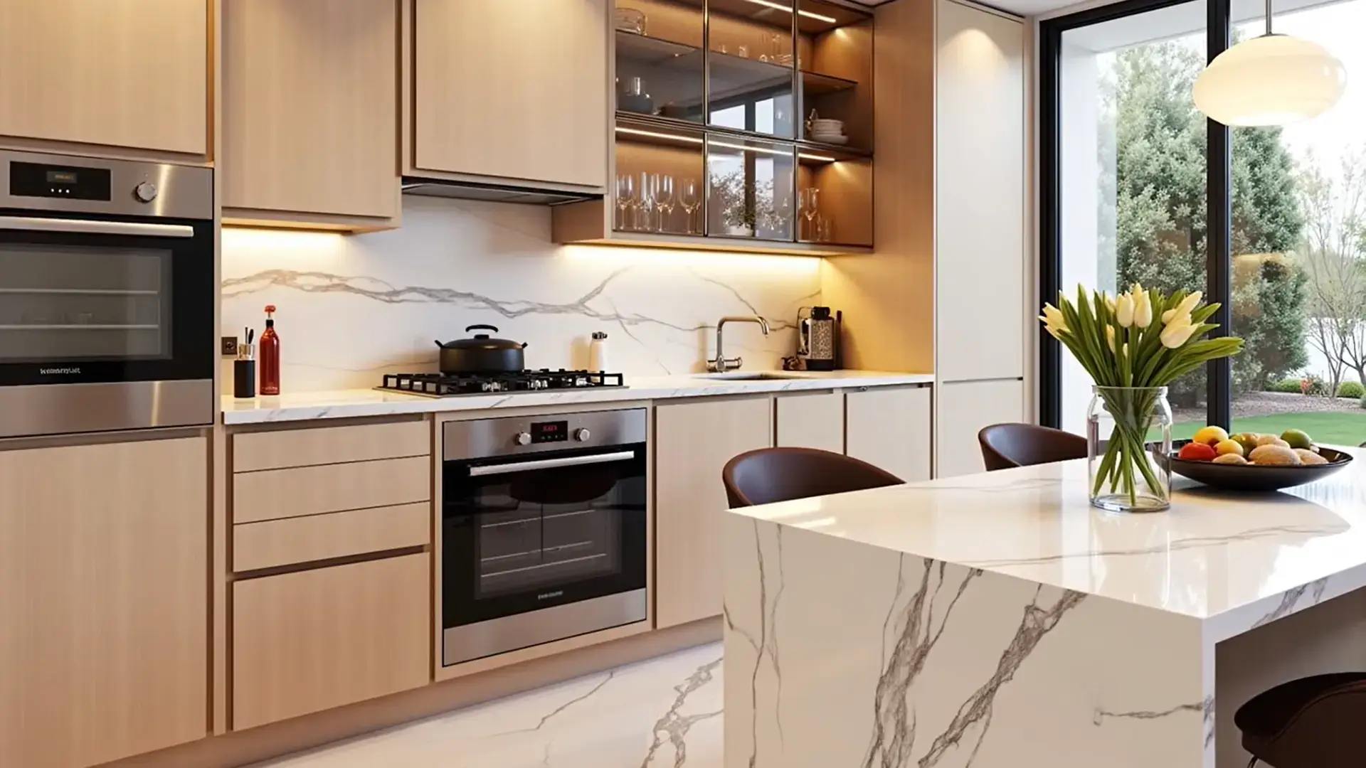 Modern Kitchen Remodeling Ideas to Transform Your Space with Style & Beautiful Layouts 5 Maximize your kitchen's potential by adding two islands—one for food prep and the other for casual dining. This layout creates more counter space and a chic focal point.