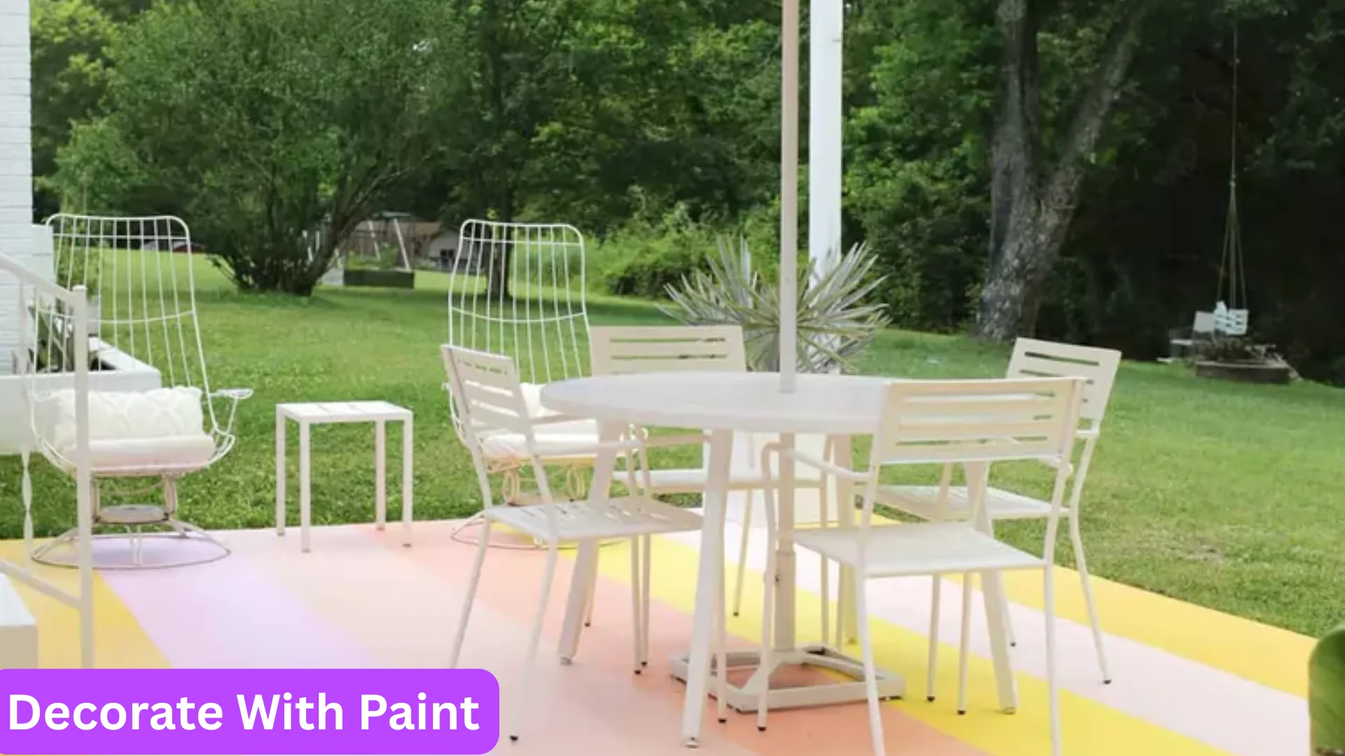 Small Patio Ideas | 47 Affordable Ways to Upgrade Your Outdoor Space 17 15.Decorate With Paint