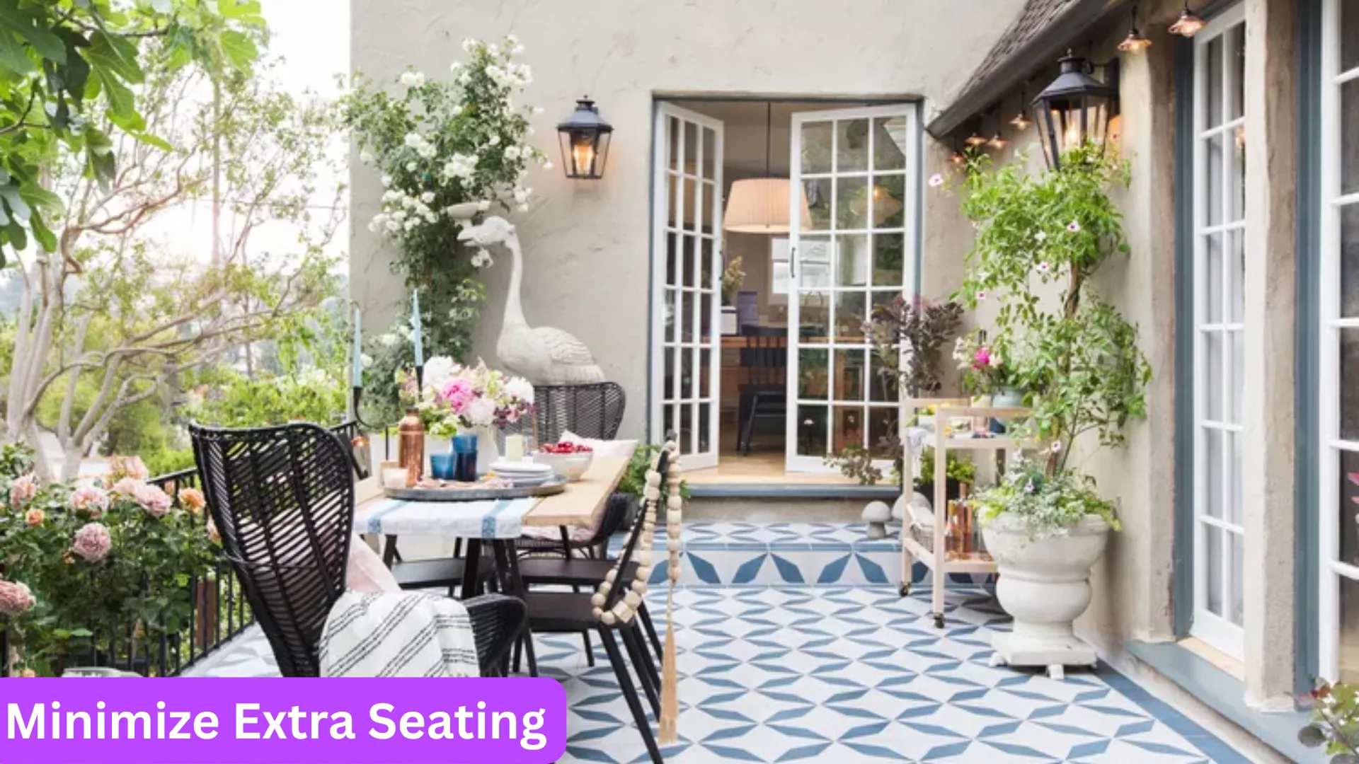 Small Patio Ideas | 47 Affordable Ways to Upgrade Your Outdoor Space 18 16.Minimize Extra Seating