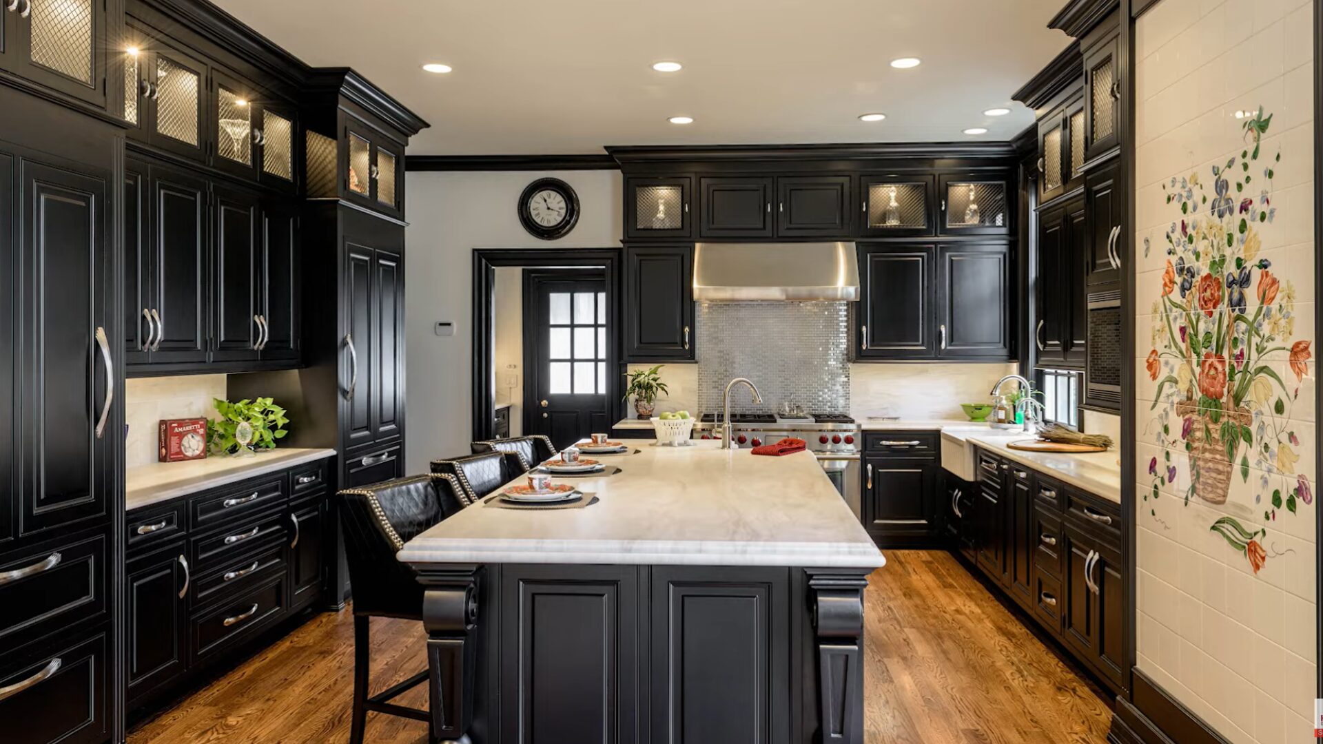 Budget Friendly 20+ Kitchen Backsplash Ideas for Every Style 18 Blue + Palm Green Graphic Tile
