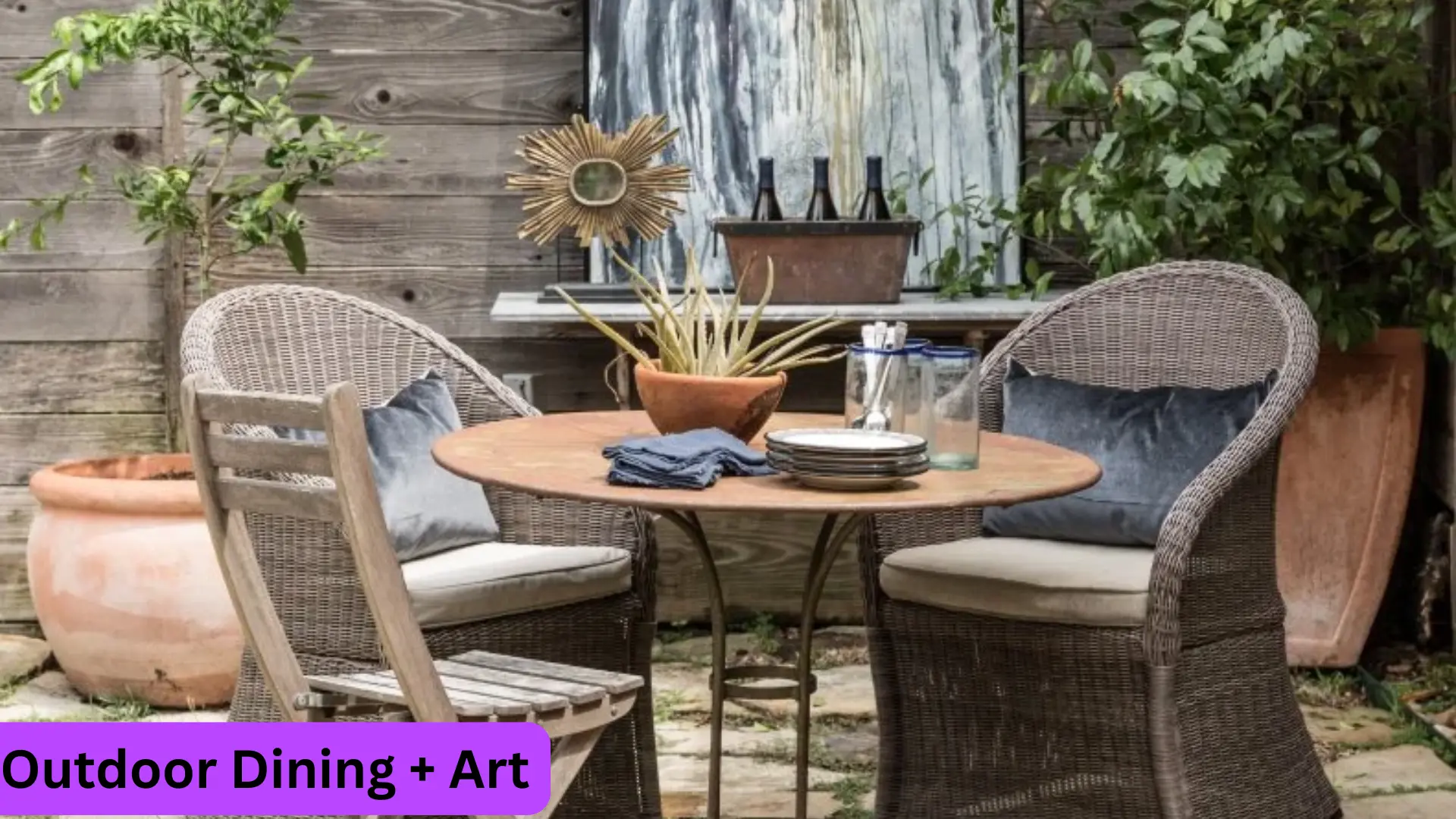 Small Patio Ideas | 47 Affordable Ways to Upgrade Your Outdoor Space 6 3.How Can You Add Artistic Flair to a Small Outdoor Dining Space?