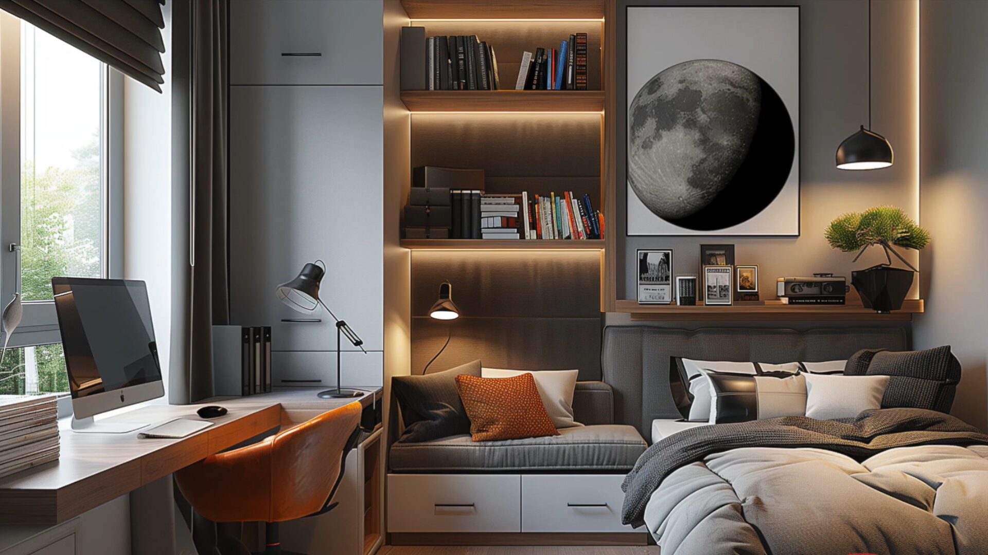 32 Trendy & Functional Teenager Bedroom Ideas 3 Organized Study Nook