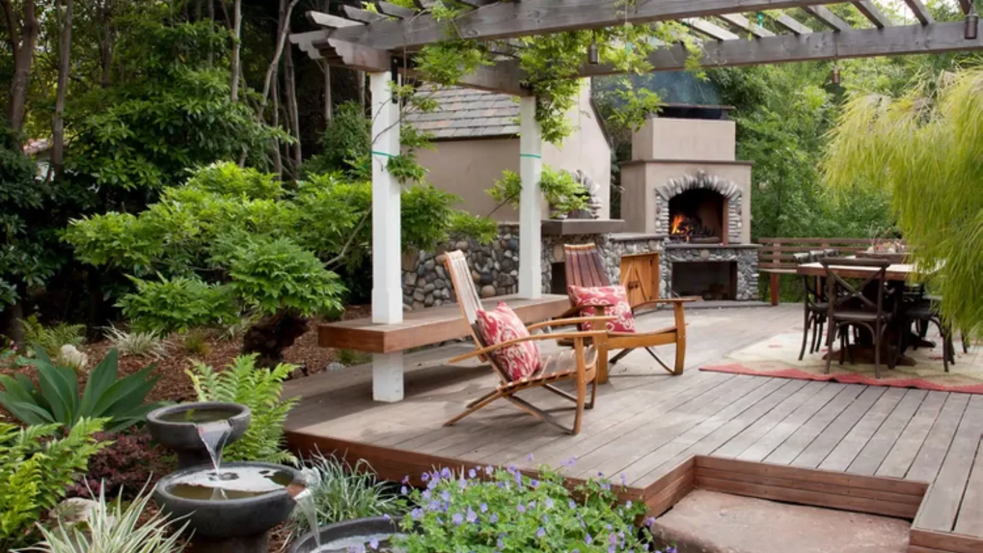 25 Beautiful Pergola Ideas to Add Style, Shade & Comfort to Your Backyard 17 Use Pergolas to Define Outdoor Zones for Dining, Lounging, and Entertaining