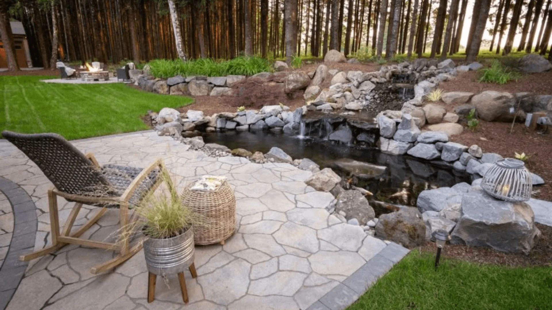 20+ Backyard Patio Ideas to Inspire Your Outdoor Makeover 21 Koi Pond Patio Retreat