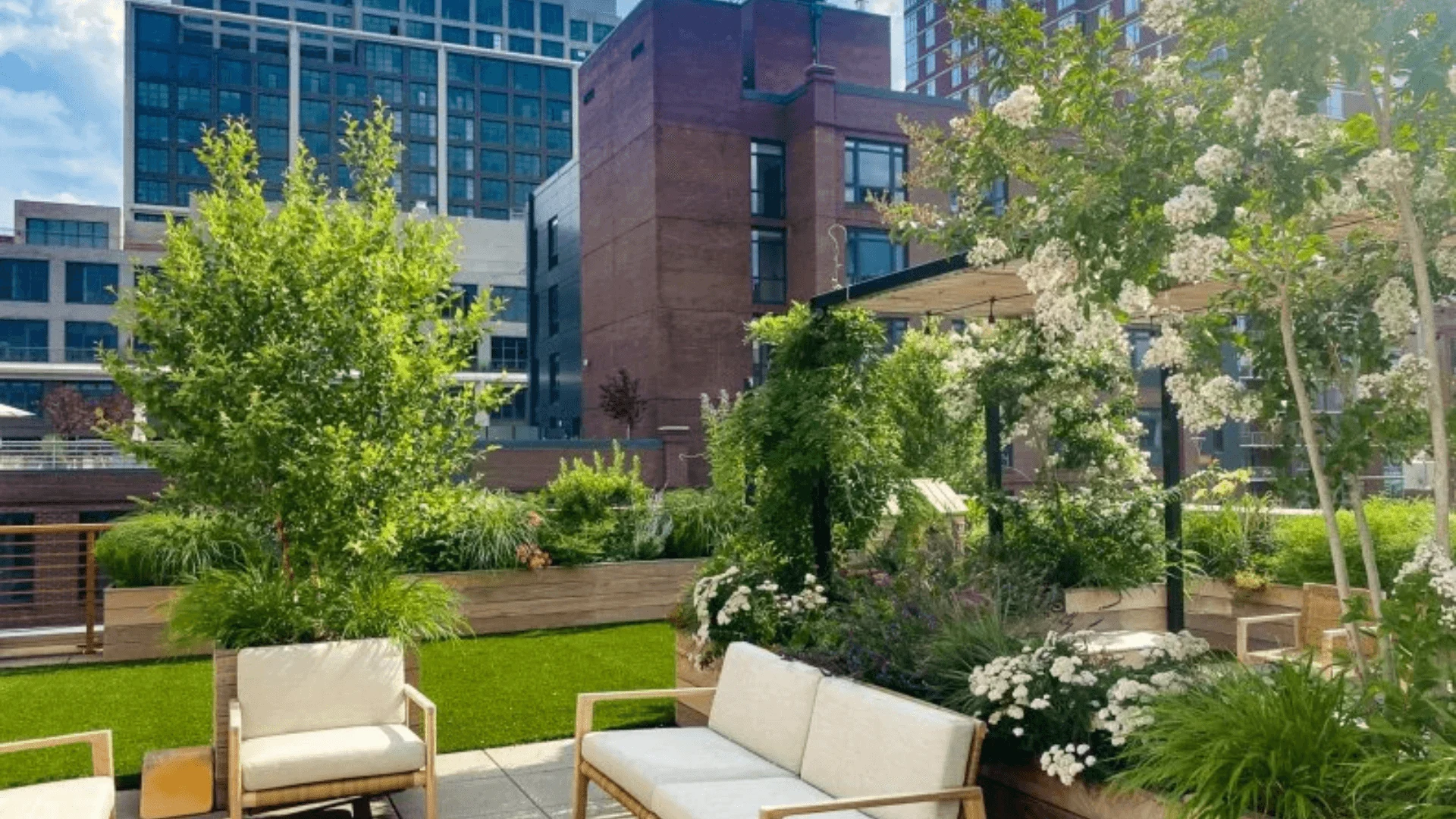 20+ Backyard Patio Ideas to Inspire Your Outdoor Makeover 15 NYC Rooftop Patio Oasis: A Cool Urban Escape