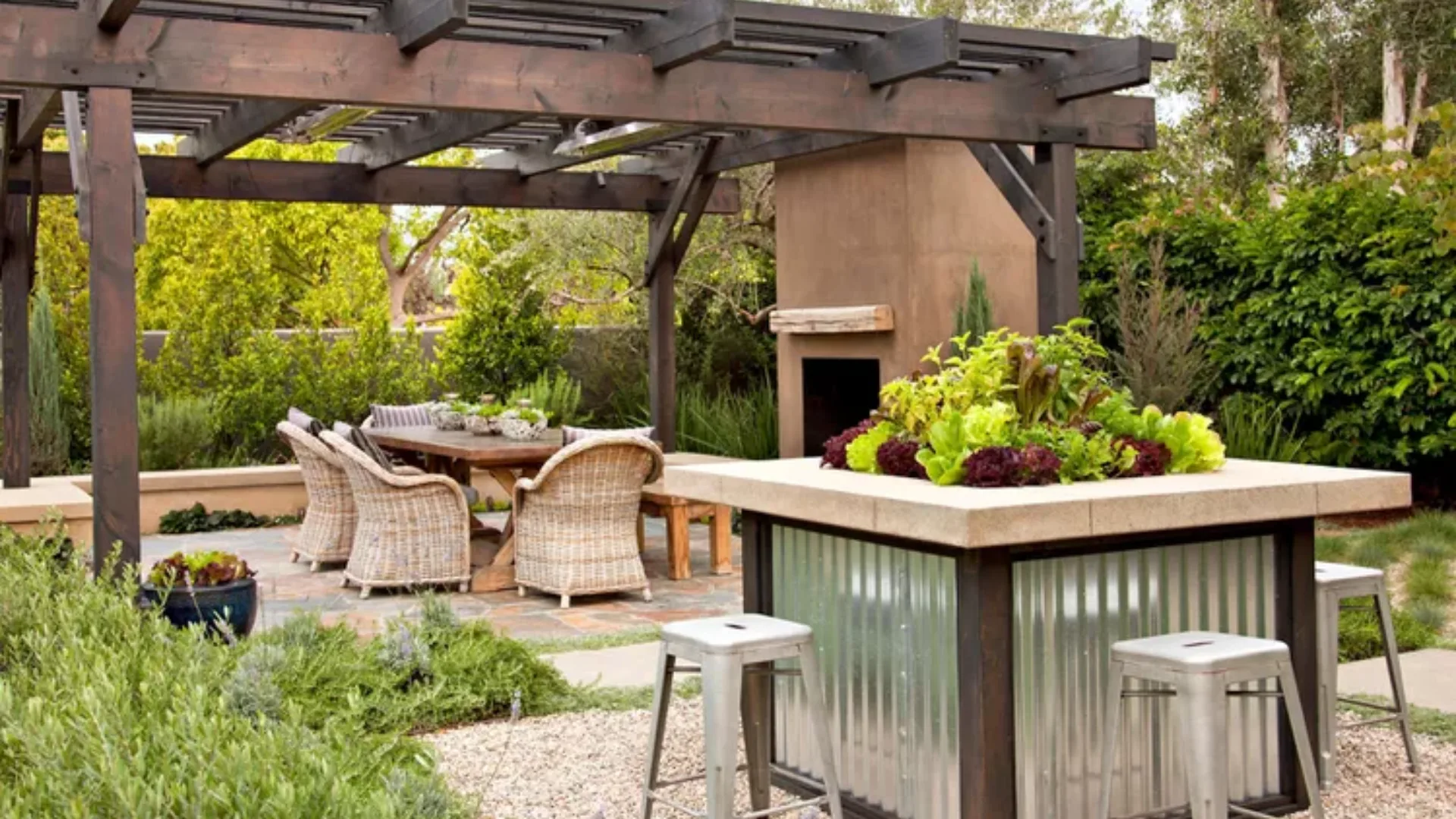 25 Beautiful Pergola Ideas to Add Style, Shade & Comfort to Your Backyard 18 Pick a Materials Palette for Your Outdoor Space