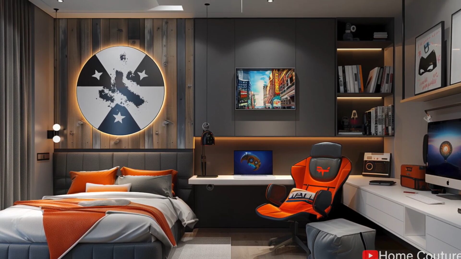 32 Trendy & Functional Teenager Bedroom Ideas 9 Eye-Catching Wallpaper
