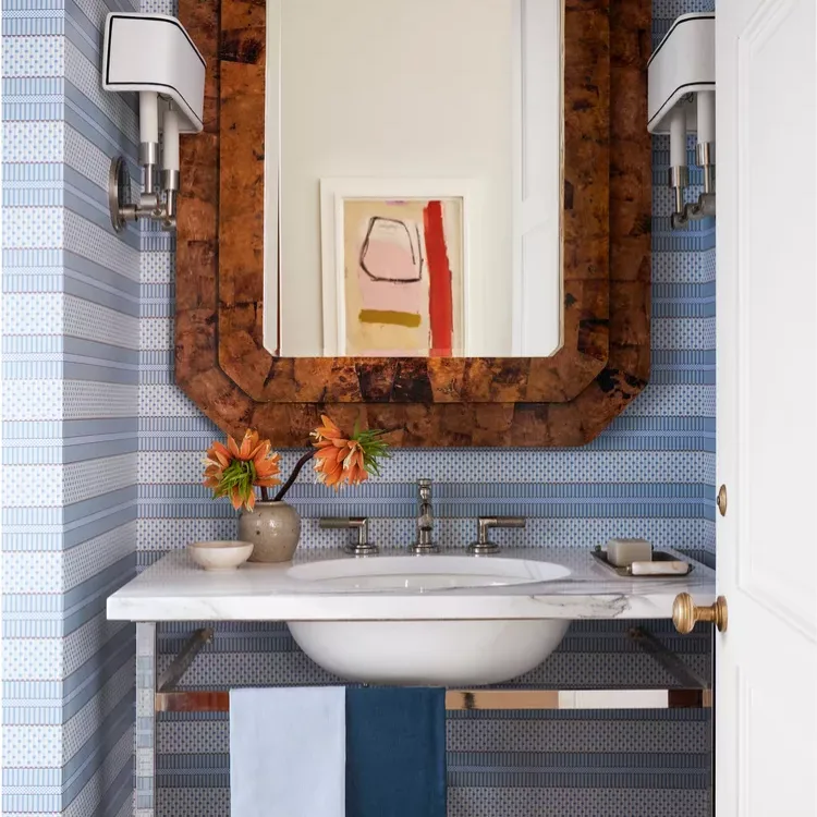 25 Bathroom Mirror Ideas to Refresh Your Bathroom Design 11 How Can a Round Mirror Soften a Bathroom with Sharp Corners?
