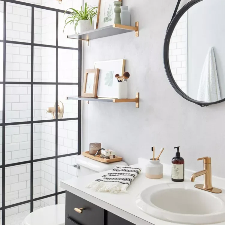 25 Bathroom Mirror Ideas to Refresh Your Bathroom Design 14 How Can Bold Mirror Materials and Shapes Elevate Your Bathroom Design?