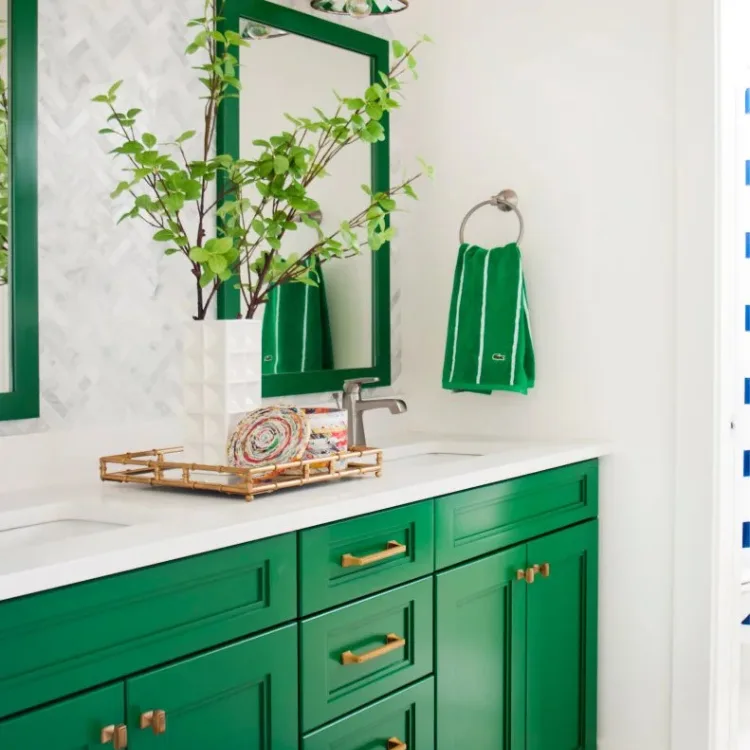 25 Stunning Bathroom Backsplash Ideas for Every Style & Budget 13 Industrial Chic: Faux Concrete Bathroom Backsplash