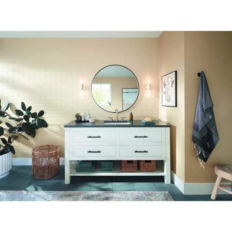 19 Bathroom Paint Color Ideas to Transform Your Space 6 4. Gray Wisp by Benjamin Moore: Soft Sophistication for Calm Spaces