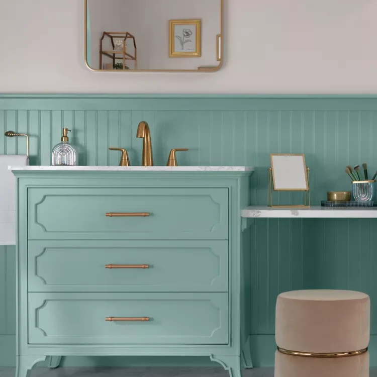 19 Bathroom Paint Color Ideas to Transform Your Space 8 6. Rosemary by Sherwin-Williams: Forest Green Sophistication