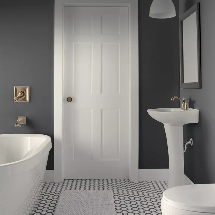 19 Bathroom Paint Color Ideas to Transform Your Space 9 7. Boudoir by Benjamin Moore: Romantic Pink for a Timeless Touch