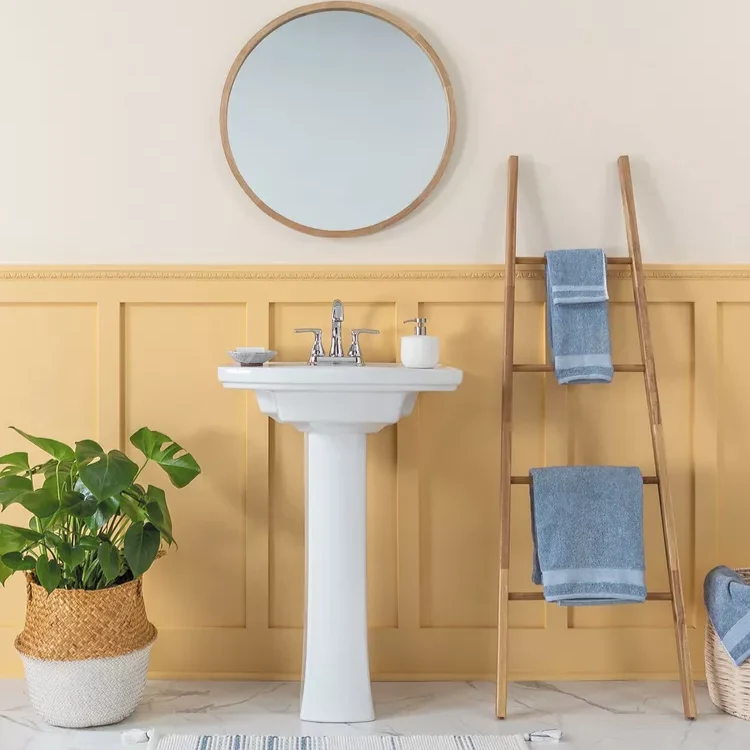 19 Bathroom Paint Color Ideas to Transform Your Space 12 10. Revel Blue & Icelandic by Sherwin-Williams: Double Drenching for Dimension