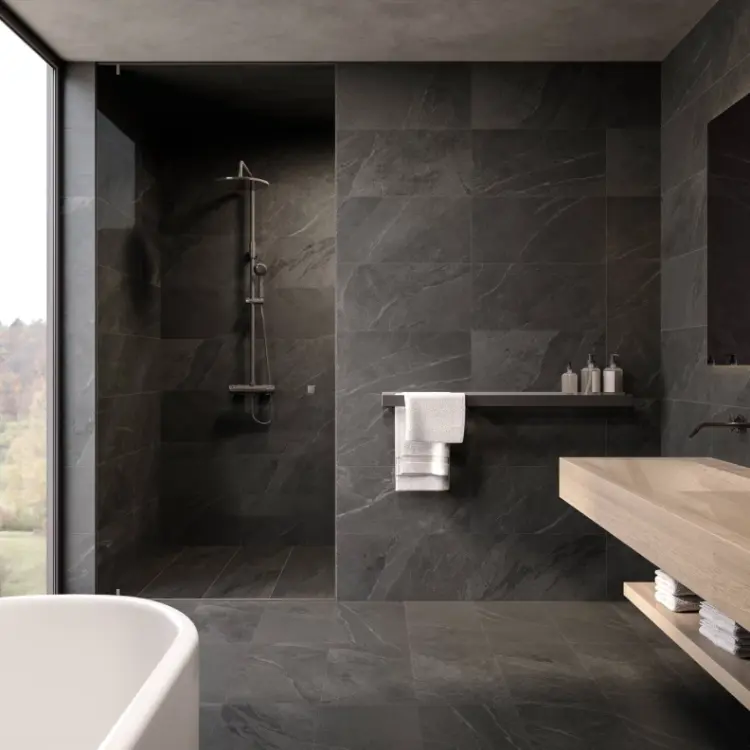 25 Stunning Bathroom Backsplash Ideas for Every Style & Budget 15 Classic Meets Fun: Penny Tile Bathroom Backsplash