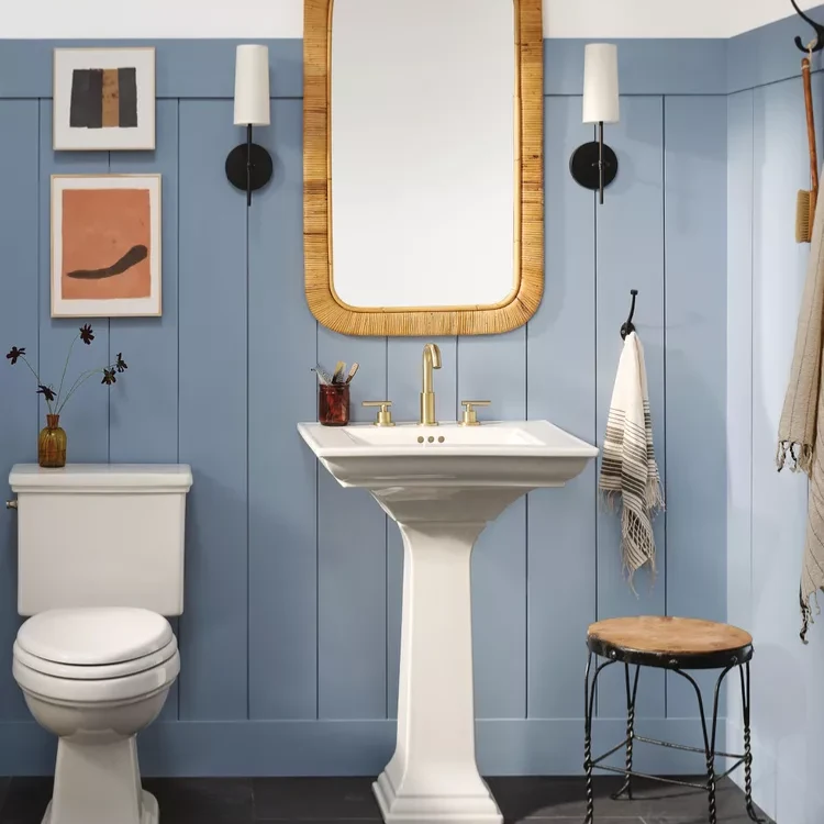 19 Bathroom Paint Color Ideas to Transform Your Space 19 17. Whipped Cream by Behr: Soft, Playful, and Versatile
