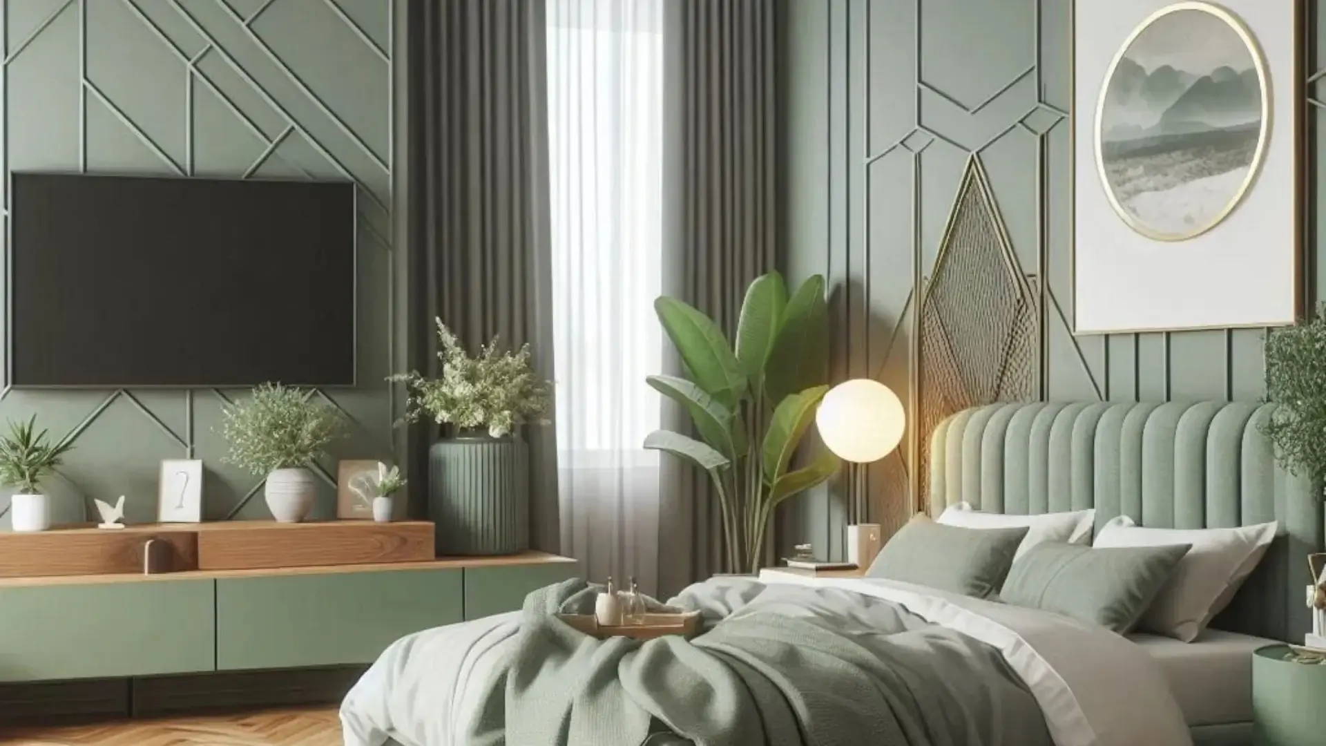 29 Stunning Sage Green and Grey Bedroom Ideas for a Peaceful, Modern Look 16 Refresh Your Space with Sage Green and Botanical Prints
