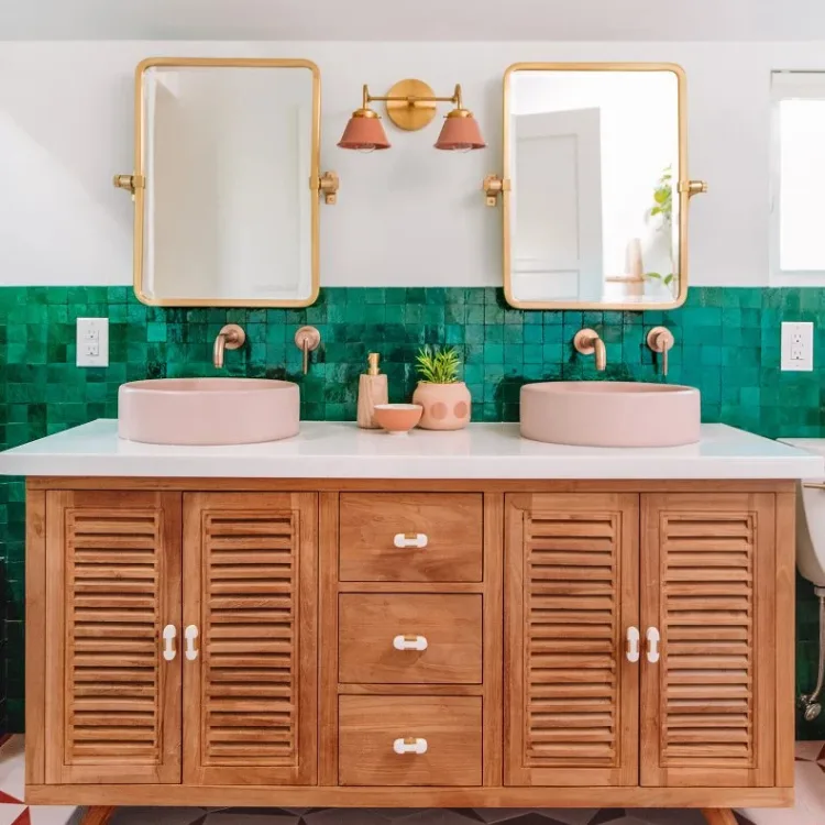 25 Stunning Bathroom Backsplash Ideas for Every Style & Budget 2 25 Stunning Bathroom Backsplash Ideas