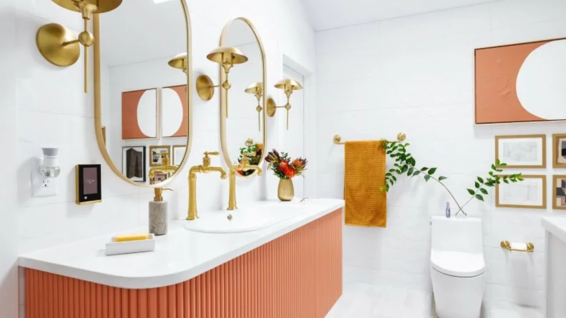 Dream Mediterranean Bathroom With Copper Accents