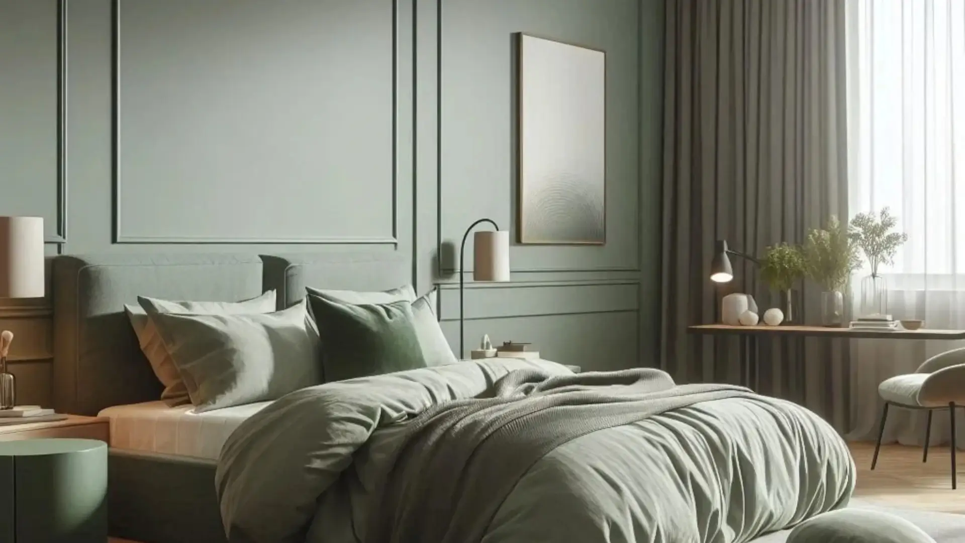 29 Stunning Sage Green and Grey Bedroom Ideas for a Peaceful, Modern Look 18 Cozy Sage Green Nook for a Welcoming Retreat