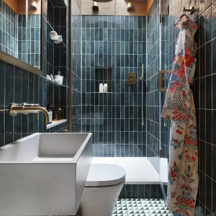 35+ Bathroom Tile Ideas to Elevate Your Bathroom Design 5 3. Pink Penny Rounds: Retro Charm with a Modern Twist