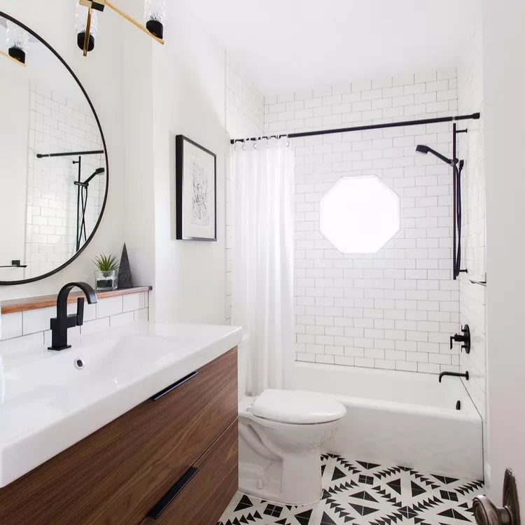 35+ Bathroom Tile Ideas to Elevate Your Bathroom Design 14 12. Aesthetic Grout: