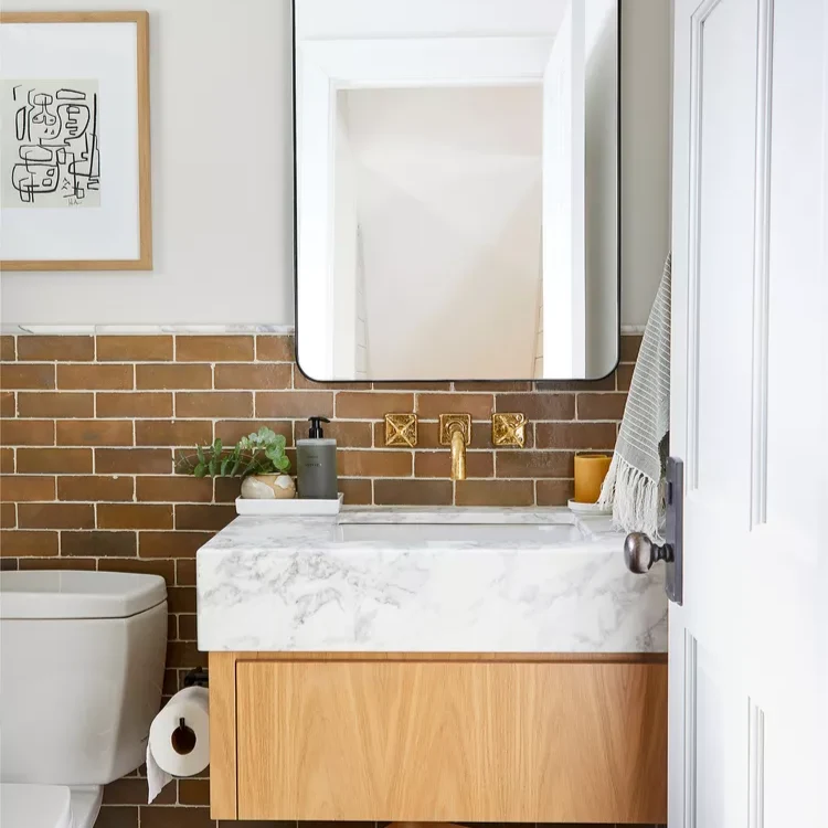 21 Inspiring Bathroom Wall Decor Ideas That Transform Any Space 5 Build a Stylish Bathroom Ledge