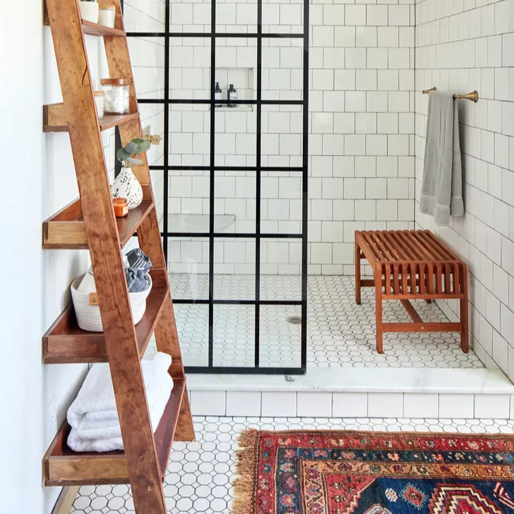23Bathroom Shelf Ideas to Organize and Elevate Your Space 5 Carve Out a Built-In Niche for Extra Storage