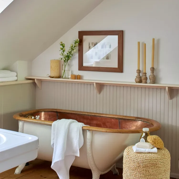 23Bathroom Shelf Ideas to Organize and Elevate Your Space 6 Get Rolling with a Mobile Storage Cart