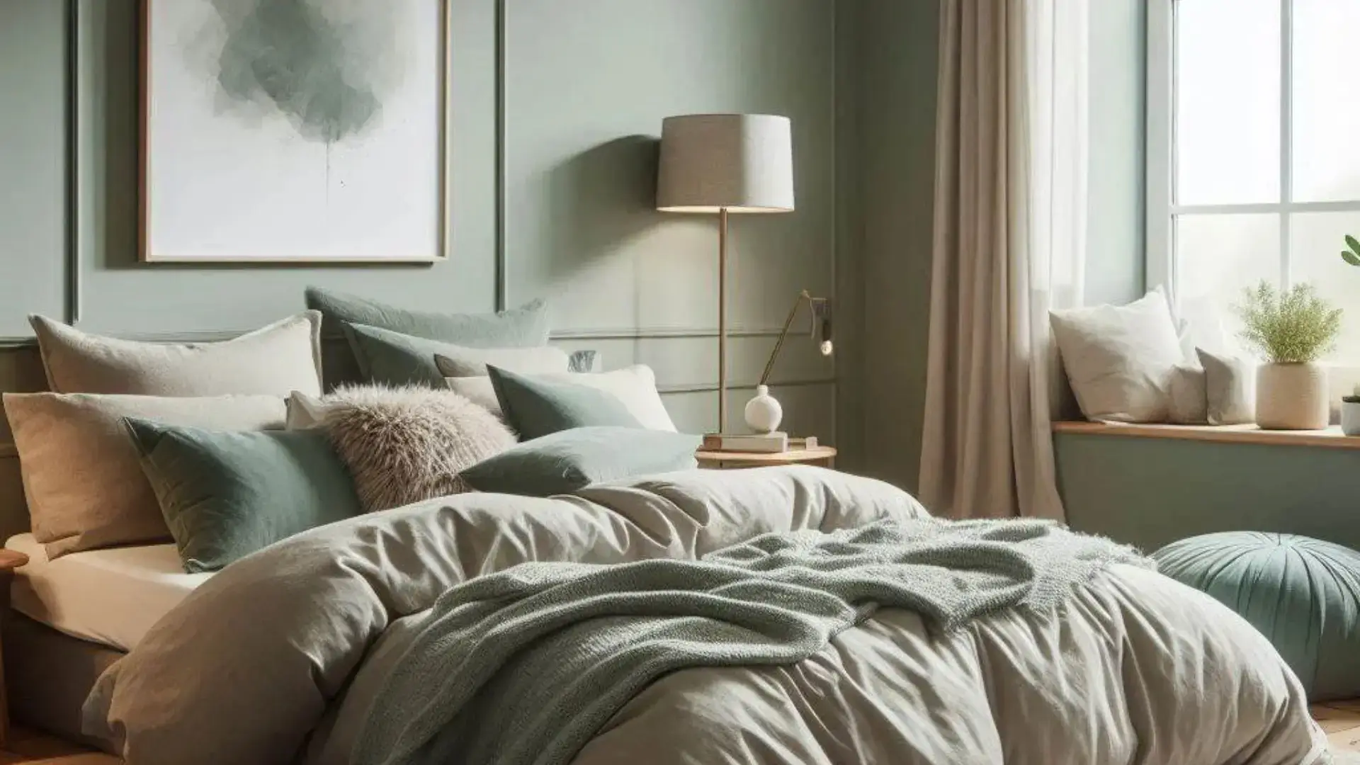 29 Stunning Sage Green and Grey Bedroom Ideas for a Peaceful, Modern Look 5 Pair with Natural Wood: A Perfect Match for Organic Warmth