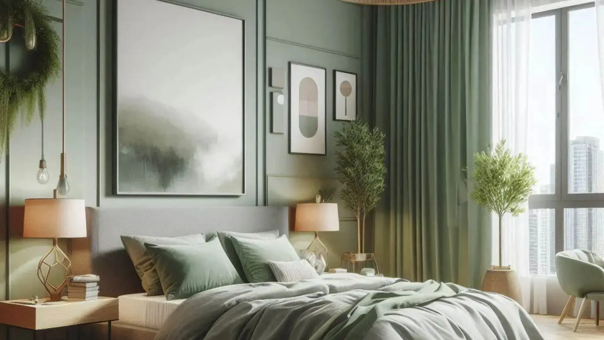 29 Stunning Sage Green and Grey Bedroom Ideas for a Peaceful, Modern Look 9 Sage Green Upholstered Headboard: The Perfect Statement Piece