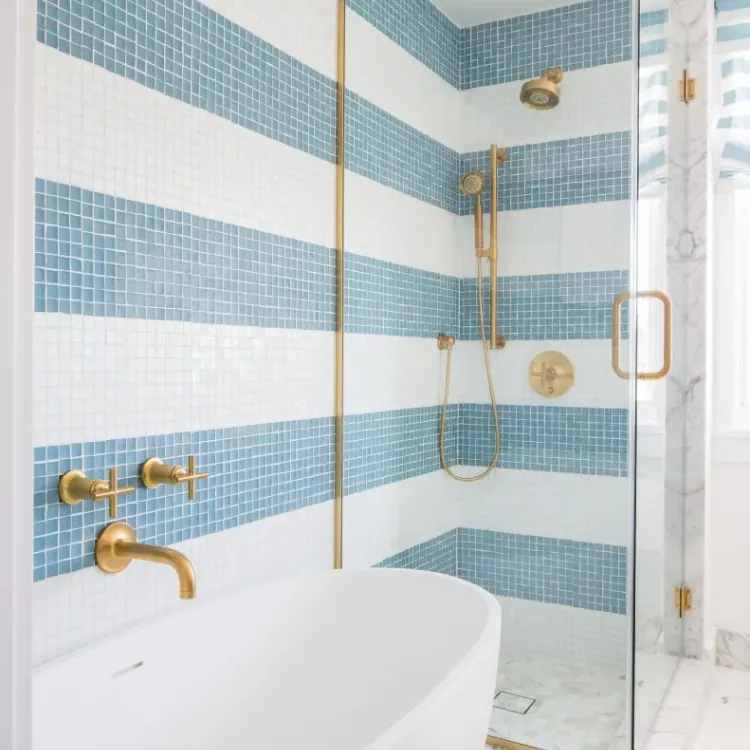 35 Modern Bathroom Design Ideas to Elevate Your Home 13 11.Over-the-Toilet Shelving Done Right